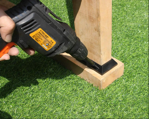 40 Piece Deck Railing Brackets Connectors For 2x4 Railing Posts With 240 Wood Screws Nylon Pre Drilled 90 Degree Railing Connector Set installation