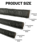 Hella Tough Weather Stripping Brush Door Seal Strip For Sliding Windows And Doors Cut To Fit showing size variations and flexible polypropylene material