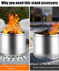 Comparison of a Heavy Duty 27 Inch Fire Pit Kit With 304 Stainless Steel Build with and without Solo Stove Stand.