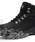 Steel Toe Boots For Men Work Shoes With Puncture Resistant Plate And ASTM F2413 18 Safety Standard, Black Size 8 UK, water resistant