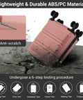 Amazon Kono 15in underseat carry-on luggage, nude/rose pink, anti-scratch PC+ABS hard shell with smooth spinner wheels