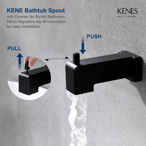 Heavy Duty Matte Black Shower Set Featuring Swivel Square Showerhead And Diverter Tub Faucet Trim Kit Brings Knockout Modern Flair And Ridiculously Chill Spa Vibes Home