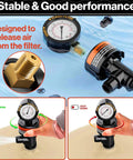 Air relief valve for Pentair pool filters; brass threaded inlet, model 98209800.