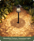 Low Voltage Pathway Lights Set, 3.4W 155LM 12V 3000K Warm Outdoor LED illuminating a garden pathway