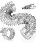 Heavy Duty Dryer Vent Hose 4 Inch Diameter 8 Foot Length Flexible Exhaust Ducting with clamps and tape