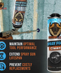 Pro Grade Spray Foam Cleaner And Polyurethane Applicator Restorer Featuring Fast Cut Solvent To Sweep Sticky Messes Boost Tool Life And Keep Diy Tasks Rolling Smooth In Two Pack Cans with spray gun and insulation.