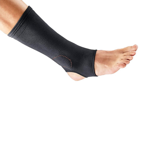 Compression Ankle Support Sleeve With Elastic Neoprene Blend For All Day Comfort And Snug Fit Breathable, flexible black 1 pack
