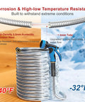 100 Ft Stainless Steel Garden Hose No Kinks And Leak Proof Flexible Water Hose With Upgraded Handle 10 Function Spray Nozzle and coil