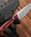 Fixed Blade Knife With VG10 Steel, Two Tone G10 Handle, Full Tang, And Sheath For Outdoor Camping And Hunting, 7.5 Inch Blade