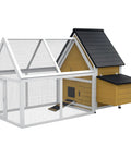 Wooden Chicken Coop With Detachable Run For Outdoor Poultry Cage Nesting Box Roosting Bars Ramp Removable Tray And No Fuss Assembly