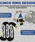 Heavy Duty Security Chain With Cinch Ring Three Foot Long And Three Eighths Inch Thick 63HRC Alloy Steel illustration