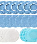 20 Pack 5 To 6 Inch Microfiber Polisher Pad Bonnets For Orbital Buffers Easy Slip On Polishing Buffing Covers Durable Car Detailing Accessories