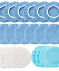 20 Piece 9 To 10 Inch Car Polisher Bonnet Pads Microfiber Polishing Pad Covers For Orbital Buffers in various colors and materials
