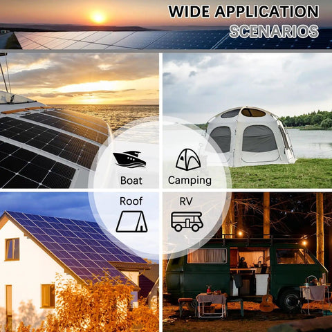 Beefed Up 30A MPPT Solar Charger Controller for 12V 24V systems on roof, RV, boat, and camping tent application scenarios