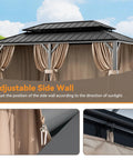 Ultimate Outdoor Gazebo Curtain Replacement 6 Panel Sidewalls 12 Ft By 20 Ft Waterproof Privacy Curtains With Zipper