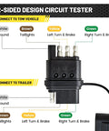 4 Way Flat Trailer Wiring Tester With Bright LED Indicators, Dual End 4 Pin Male And Female Connector, Easy Turn Signal And Tail Light Diagnostics, No Guesswork Troubleshooter For Hauling, black plastic connector diagram