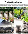 Dope 50Ft 5/16 Inch Drip Irrigation Kit With 360 Degree Adjustable Spray Nozzles used for garden, agriculture, and cooling.