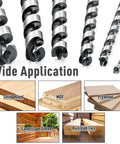 Front view: Auger drill bit set, NICAVKIT 6-piece 12-inch, hex shanks for wood, plastic, drywall