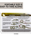 Outdoor Knot Cards 22 Knots For Camping Backpacking And Scouts Easy Step By Step Diagrams And Real World Tips shown on compact card
