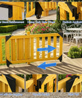 Heavy Duty Sliding Gate Hardware Kit With Smooth Silent Roll Wheels For 1 To 2 In Wood Frames, Anti Sag Corner Brackets, Ideal For Deck Driveway Porch Or Yard Gates; wood gate with wheels