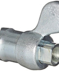 Pin Type Coupler With Wing Nut For No Fuss Quick Connect Leakproof Connections In Hose And Pneumatic Systems Works With Pin Type Fittings 1/8 Inch Female NPT Silver
