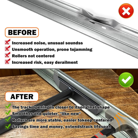 Hella Heavy Duty Garage Door Vertical Track Repair Tool Set For 2 Inch Roller Systems Slick Anvil Action Gets The Job Done Quick Zero Stress Keeps Big Doors Moving Flawless For Your Next Fixer Upper