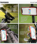 Magnetic Golf Cart Phone Holder With US Patented Dual Neodymium N52 Magnets keeps your iPhone and Samsung secure, showing mounting options.