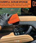Microfiber Detailing Scrub Pads 2 Pack For Car Interior Cleaning And Detailing Safe On Leather Vinyl Plastic Scratch Free