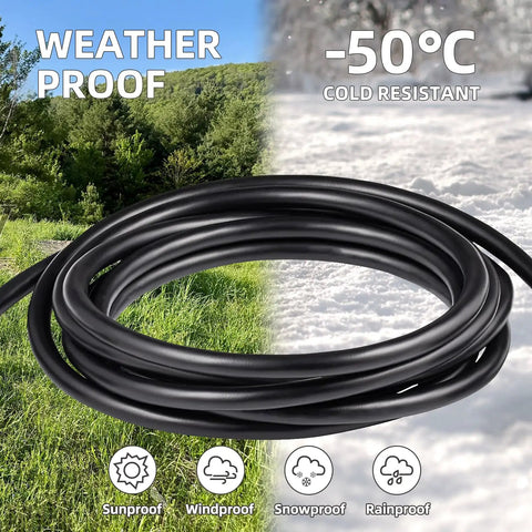 Indoor Outdoor Waterproof Extension Cord 25 Feet 3 Prong Power Cord For Home And Garden 16 AWG 13A 1625W ETL Listed