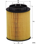 Oil Filter Cartridge Replacement HU 932/6N For Audi A8 A8L Quattro S8 Q7 And Porsche Cayenne 2000s 2004 2011 with dimensions