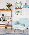Living room with Your Go To Wall Hanging Propagation Station With Wooden Stand, Five Glass Test Tubes And Three Tier Planters