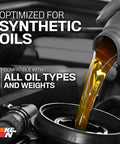 Oil Filter With Wrench Off Nut Delivers 20000 Mile Engine Protection For Select 2006 To 2022 Alfa Romeo Buick Chevrolet Dodge Vehicles For Your Ride High Flow Filtration For Synthetic And Conventional Motor Oils Easy Install with synthetic oil being poured
