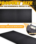 Extra Long Workbench Mat 24x70.5 Inches Heavy Duty PVC Pad With Non Slip Texture For Woodworking Painting And DIY Projects