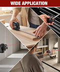 2-in-1 Laser Tape Measure With 215 Ft Laser Distance Meter And 16 Ft Manual Tape For Quick Long Range And Precise Short Range Readings, Durable Handheld Tool For Builders And DIYers used on wood and room measurements