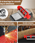 Chisel Sharpening Jig And Wood Honing Guide With Adjustable Angle Fixture And Dual Sharpening Stones For Crisp Bevels On Shop Tools You Gotta Keep Sharp As A Tack features built-in bearings and durable aluminum and stainless steel.