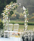 Outdoor Garden Arch Trellis For Climbing Plants, Sturdy Metal Arbor With Rust Proof Coating, 94.5 Inch Tall And 55 Inch Long, Ideal For Wedding Decor