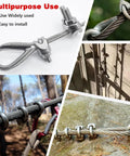 Heavy Duty 20 Piece 304 Stainless Steel Wire Rope Clip Clamp Kit with 15 Clips and 5 Thimbles, shown in rigging setups