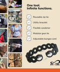 Infinity Tool 2.0 Modular Straps Four Pack Flexible Multi Tool Wearable Gadget For Outdoor Adventure Survival Camping