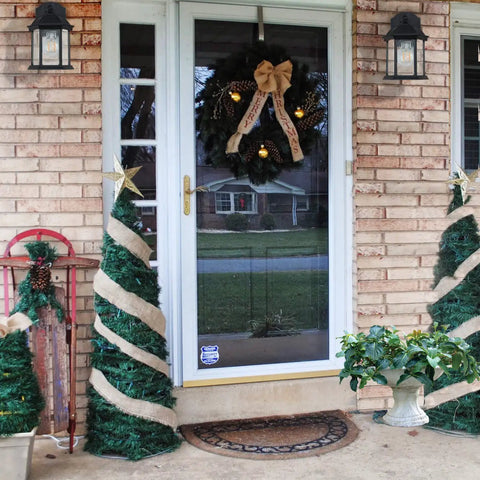 Front porch with 2 Pack Black Outdoor Wall Lanterns For Front Porch And Exterior Spaces, Weatherproof Aluminum Sconce Lights