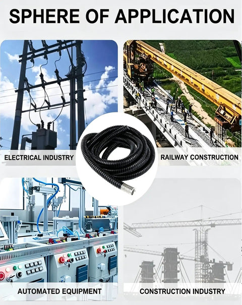 Wicked Tough PVC Coated Liquid Tight Flexible Metal Conduit with Galvanized Steel Core for Heavy Duty Wire Protection in various industries.