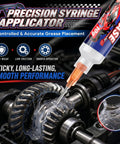 Two Pack RC Grease With Precision Syringe Applicator lubricating gears in off-road RC car