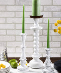White Milk Paint For Furniture With Brushed Matte Finish Minimal Prep No Primers Needed Easy Clean Up Water Based And Safe Perfect For Decor Projects Upcycling And Giving Old Pieces A Fresh Modern Look Quart on candlesticks