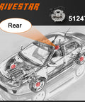 Diagram showing placement of Rear Right Wheel Hub And Bearing Assembly For Dodge Journey 2009 Through 2019 With Abs Five Lug