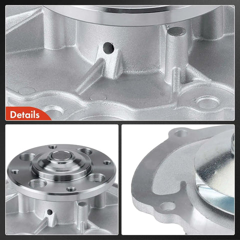 Detailed views of Water Pump With Gasket For DOHC V6 2.8L 3.0L 3.6L Replacement Ready To Roll Compatible With Chevy parts