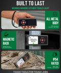 Dual Laser Distance Measuring Tool With Angle Sensor And Level Bubble From Anywhere In The Room, IP54 aluminum body