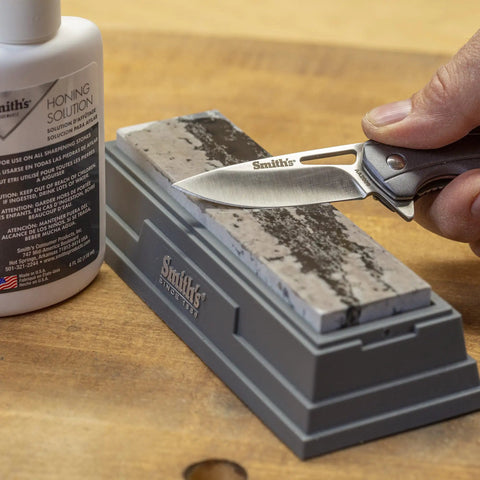 Honing Oil For Sharpening Stones 4oz Bottle Keeps Tools And Knives Slick Built In Stone Cleaning Agents And Rust Inhibitors Non Petroleum Oil That Prevents Clogging Pores Easy Stone Maintenance near sharpening stone and knife