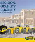 Self Leveling Rotary Laser Kit With Tripod HL450 Receiver GR151 Case And Alkaline Batteries Rugged IP66 Jobsite Performance No Fuss One Button Operation Fast Setup Precision For Grading And Alignment. Construction site laser tools