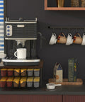 2 Tier Coffee Pod Organizer With Sliding Baskets Holds 72 K Cup Pods Built Tough Wood Top With Metal Frame Space Saving And Stackable Capsule Storage For Home Office Or Cafe Counter Black