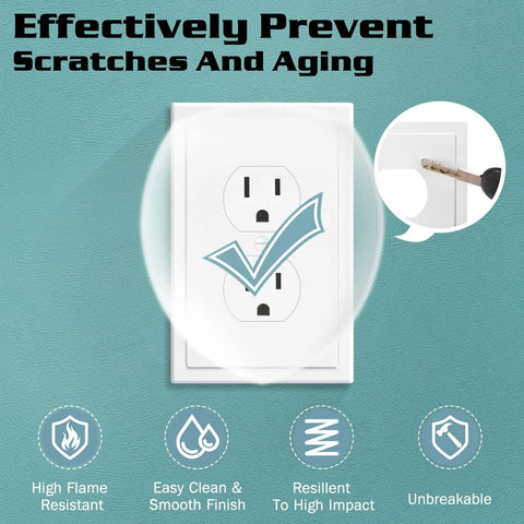 Modern Edge White 1 Gang Wall Plate Cover For Light Switches And Outlets Built Tough With Slick Clean Lines Durable Polycarbonate