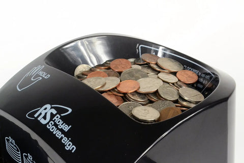 Eco Friendly Manual Hand Crank Coin Sorter No Electricity Needed Large 200 Coin Capacity Front Door Keeps Dust Out